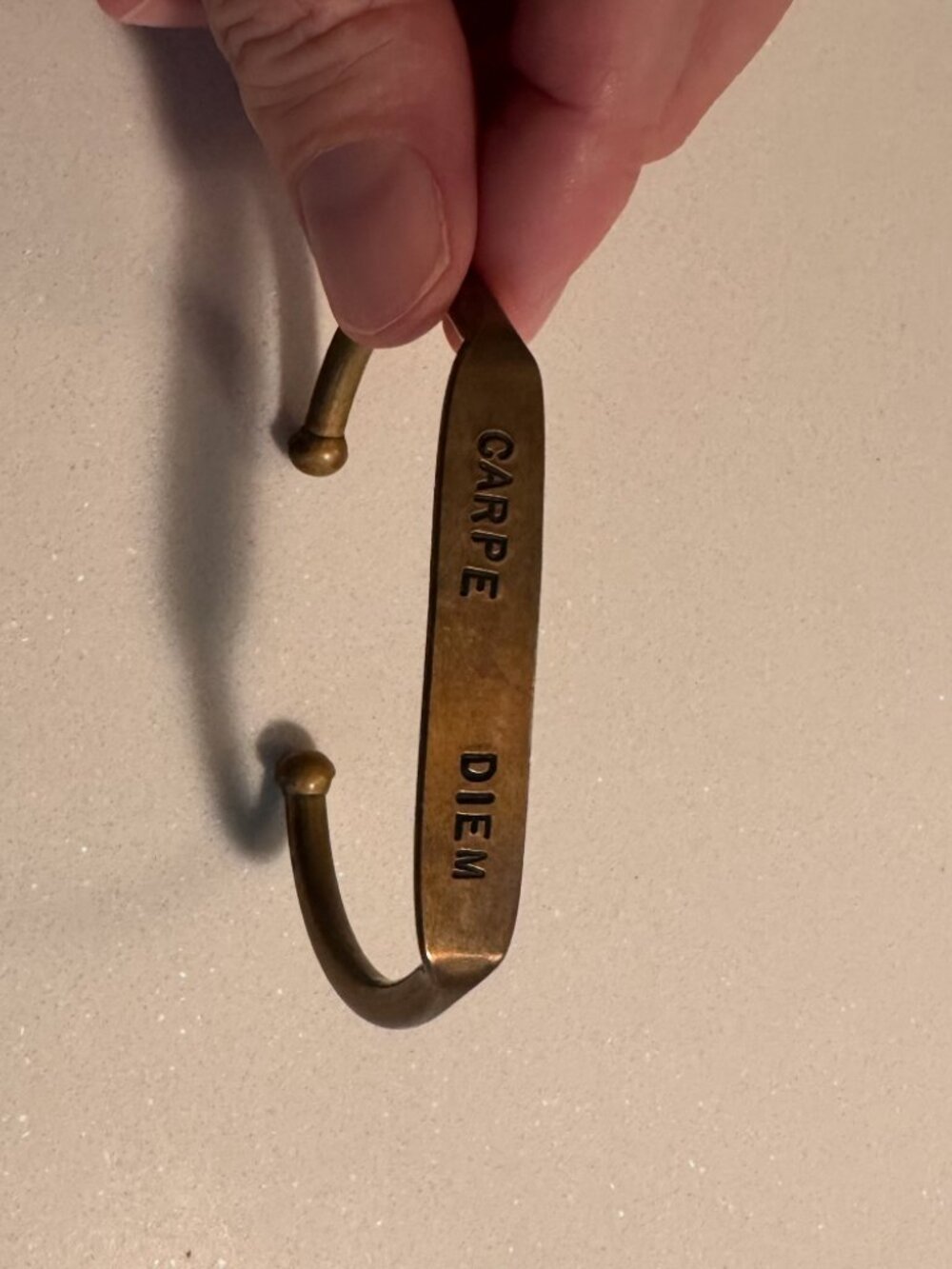 Raw Brass Carpe Diem Bracelet